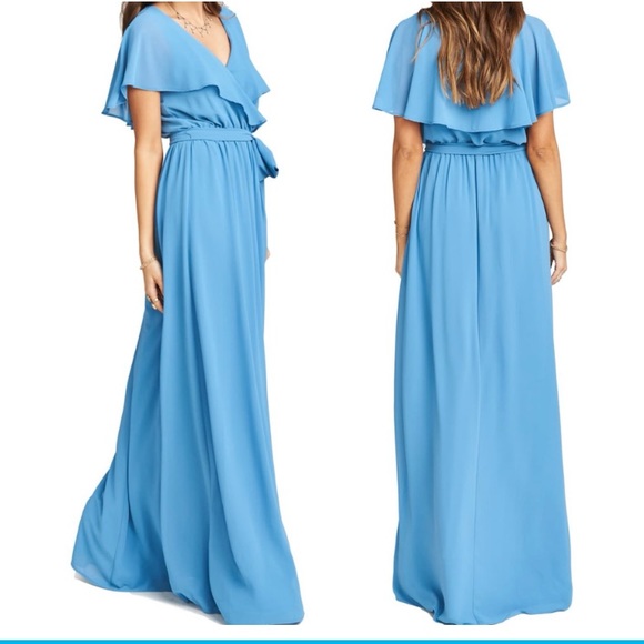 Show Me Your MUMU New Audrey Maxi Dress Blue - Picture 2 of 11